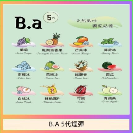 B.A 5代主機煙彈電子煙一盒三顆