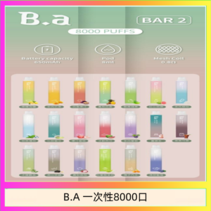 B.A電子煙一次性抛棄式8000口