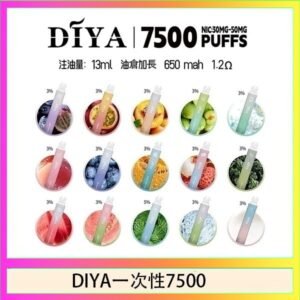 DIYA叮啞拋棄式7500 Puffs一次性電子煙3%
